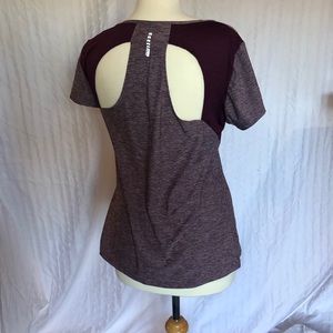 Dark Purple/Plum Short Sleeve Workout Top